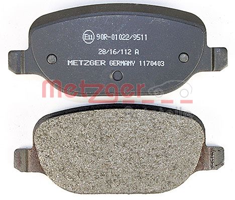 METZGER 1170403 Bremsbelagsatz, Scheibenbremse